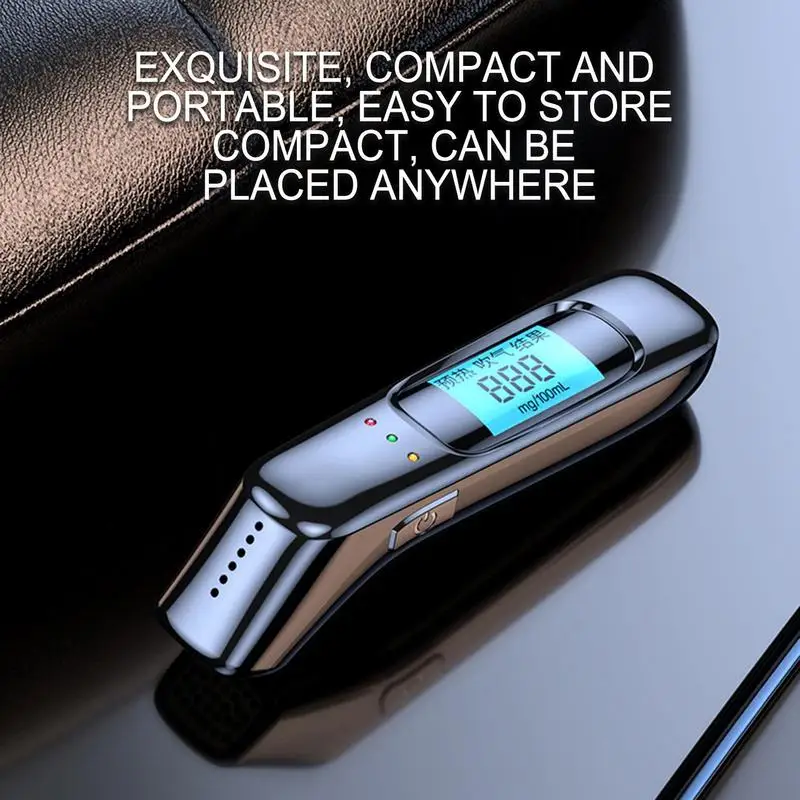 

Breathalyzer For Alcohol Rechargeable Alcohol Content Analyzer Accurate Test Tool LED Display Detector For Personal &