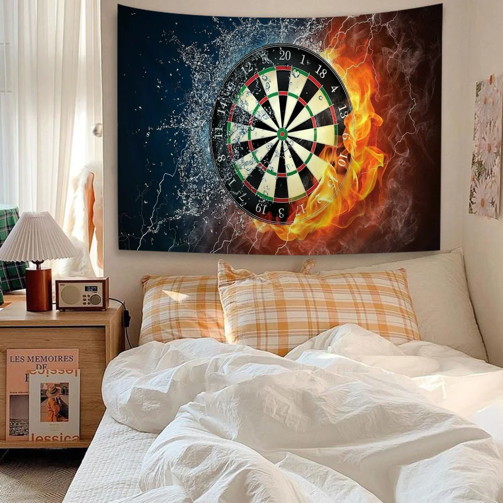 DARTS Dart Board Arrow Target Colorful Tapestry Wall Hanging Bohemian Wall Tapestries Mandala Wall Hanging Sheets