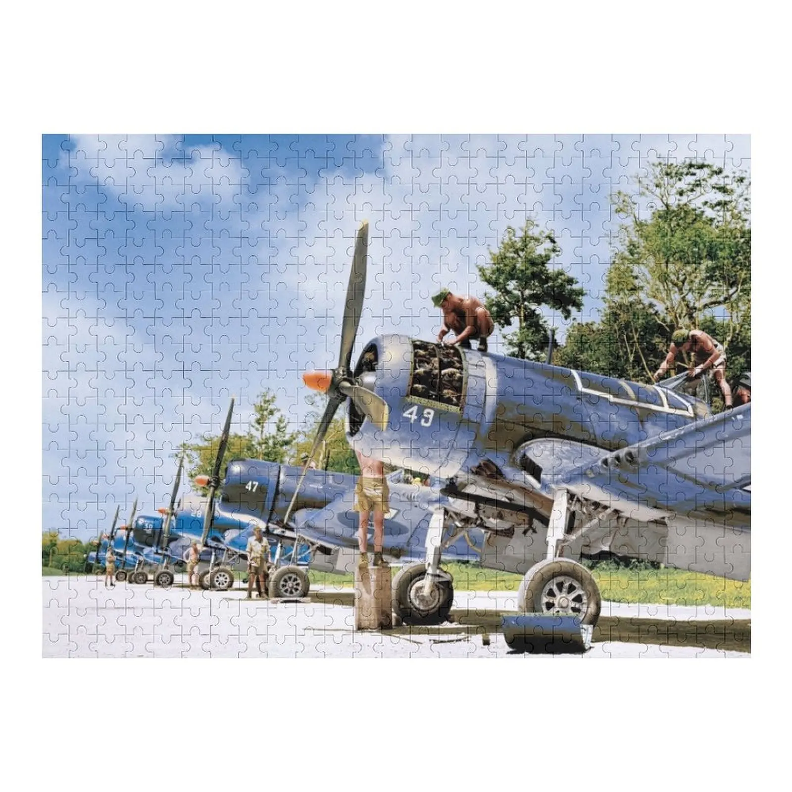 

Деревянные головоломки RNZAF Corsairs at Espiritu Santo 1944 года, деревянные головоломки для взрослых, индивидуальный подарок с фотографией, деревянная головоломка на заказ