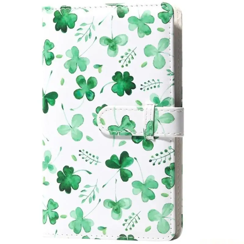 E56B Photo Album Storage Book Card Organization Container Portable 3inch PU Leather Camera Album with 96 Slots Child Gift