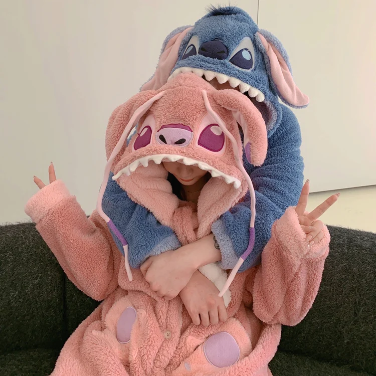 أنيمي غرزة الوالدين والطفل نيسيي منامة النوم رداء السراويل الفانيلا منامة Kawaii الكرتون رشاقته ملابس المنزل بيجامة عائلية #3