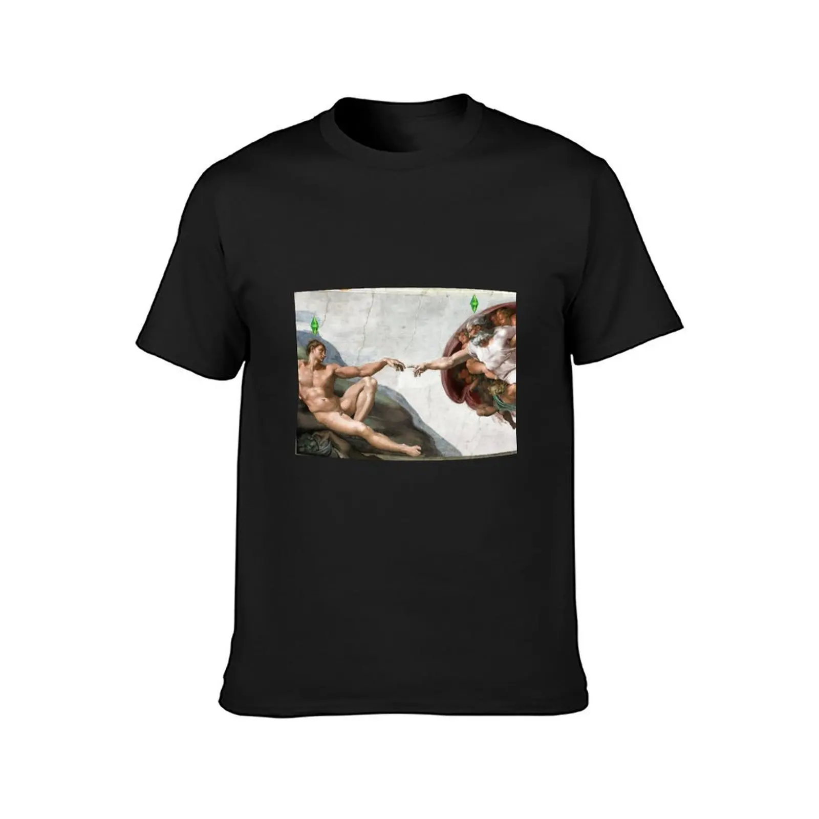 The Creation of Adam Sims T-Shirt customs oversizeds t shirt men