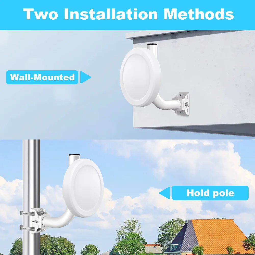 Mosslink Cold Steel Outdoor Mounting Bracket Adjustable Wireless Bridge Pole Wall Security Camera Fixation Stand