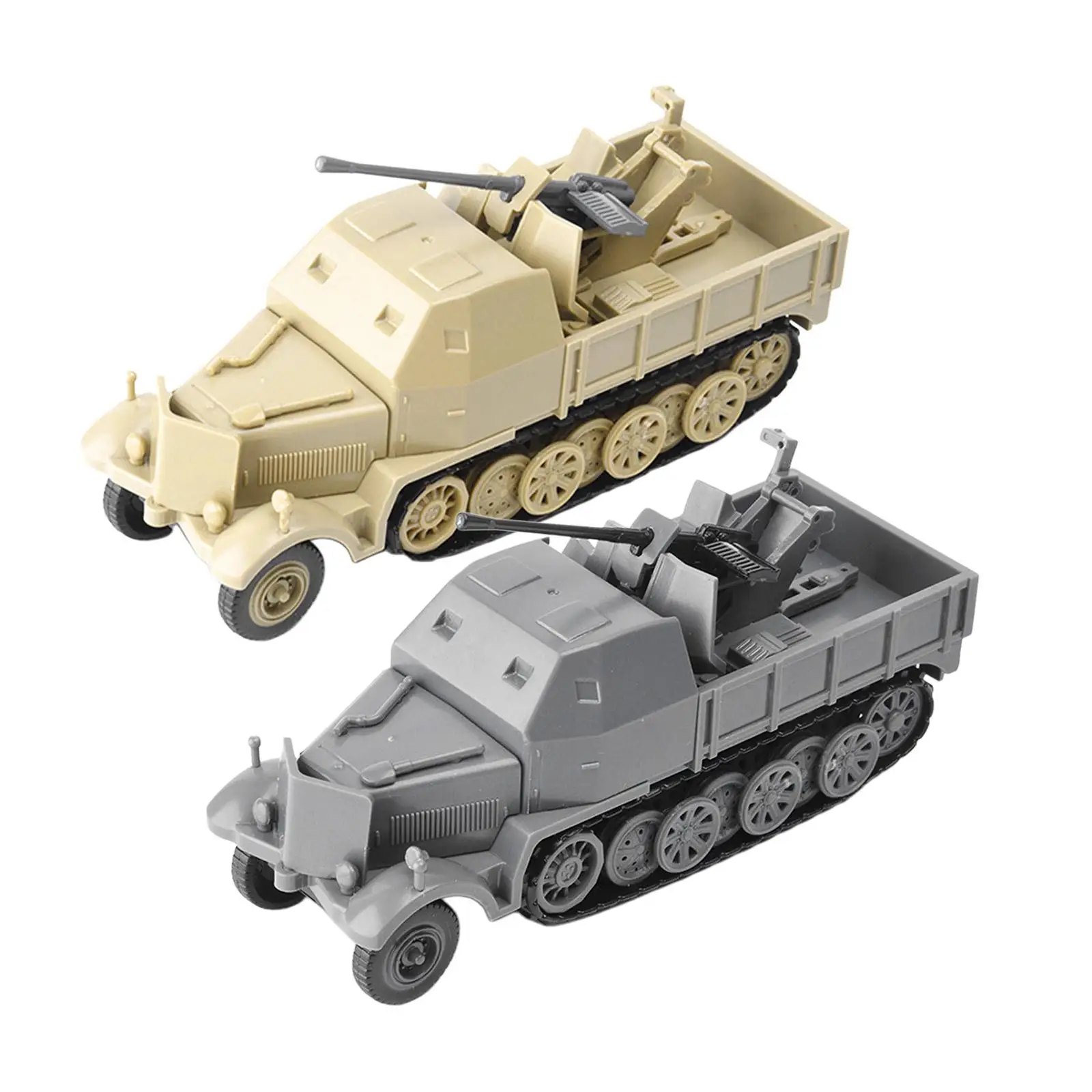 1:72 Half Track blindato modello di veicolo giocattoli 4D assemblaggio modello statico del veicolo