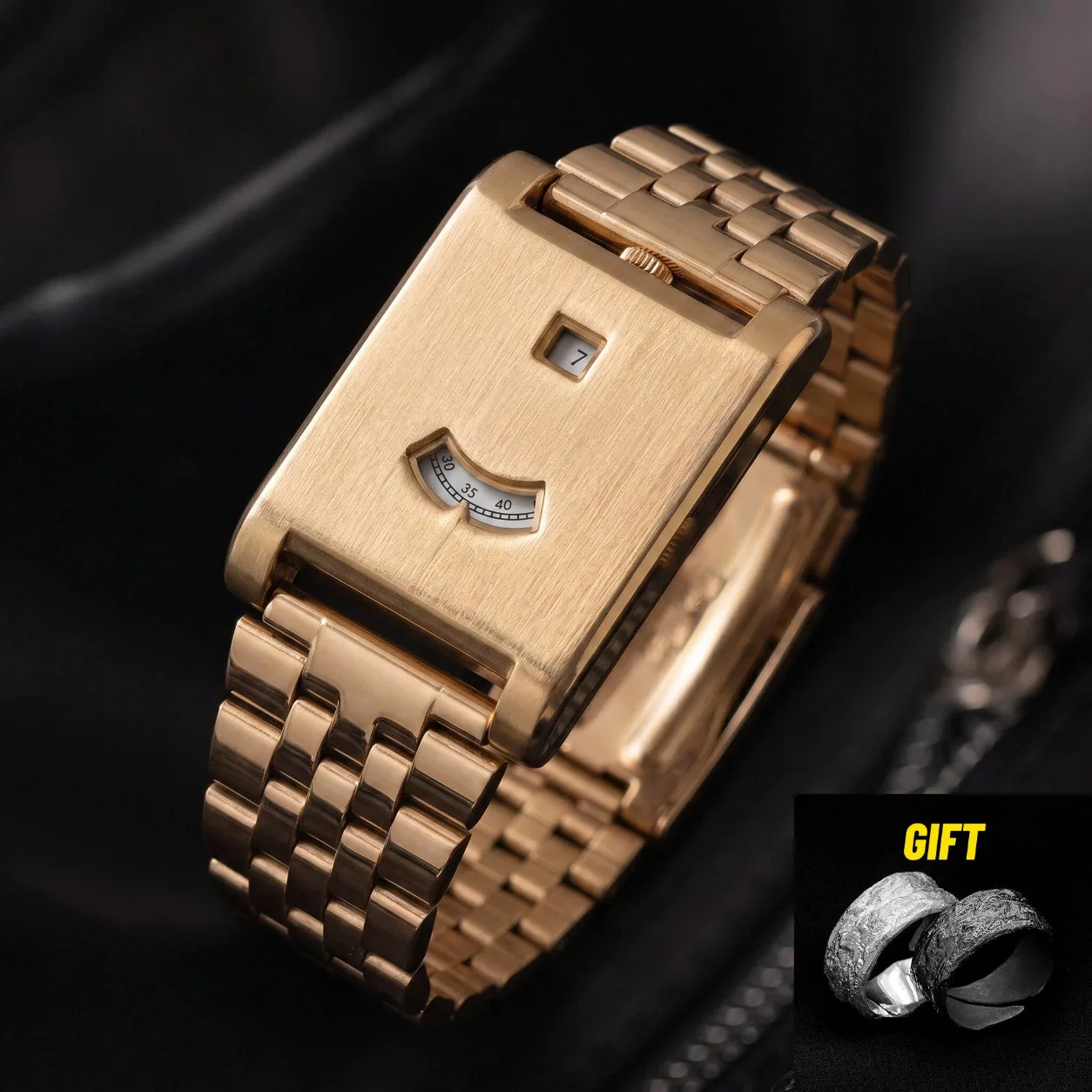 Montre vintage carrée dorée CILOA pour homme, style tank, cadeau de luxe de haute qualité, montre tendance pour homme, montre à quartz étanche
