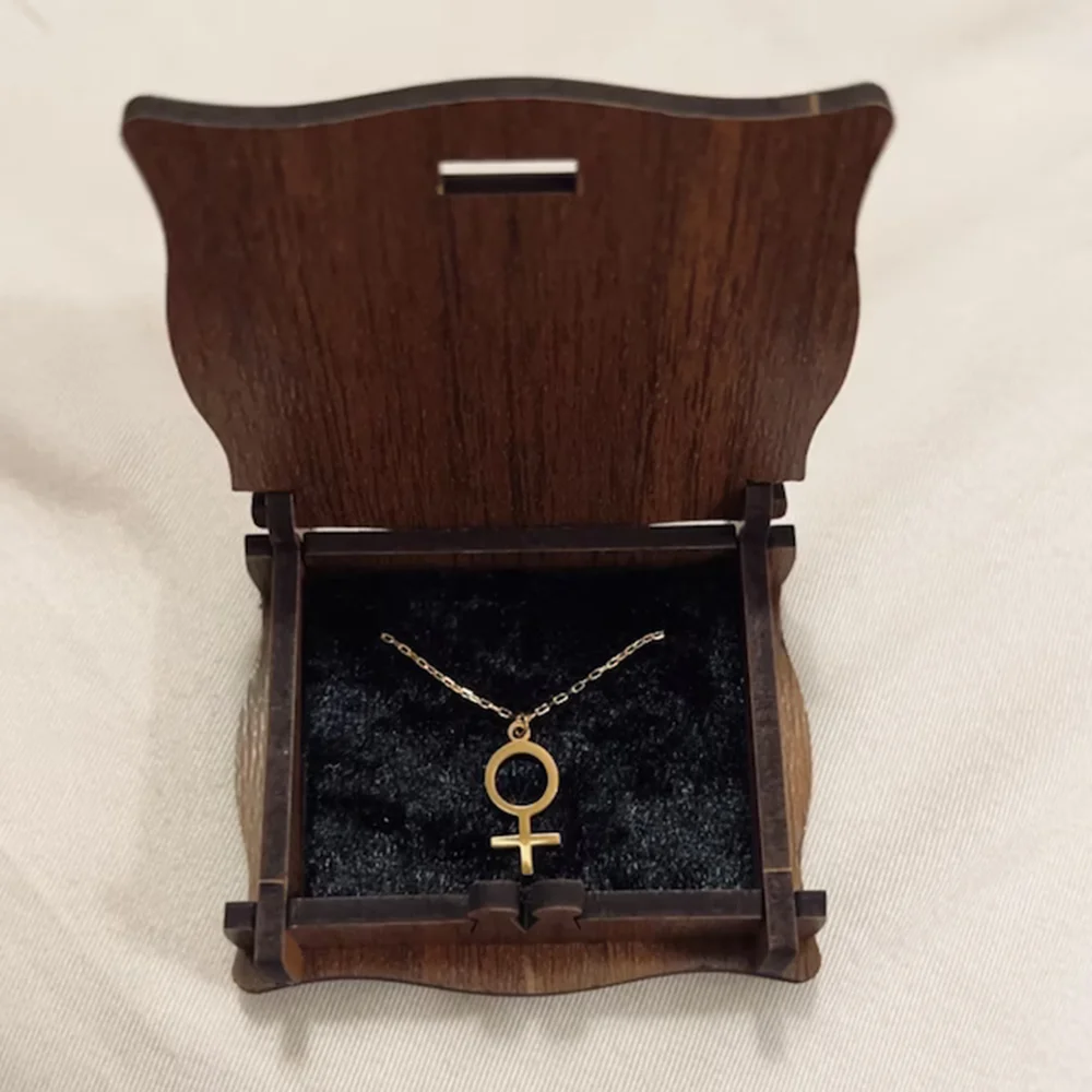 Collar con símbolo de Venus a la moda, colgante con símbolo para mujer, regalo feminista