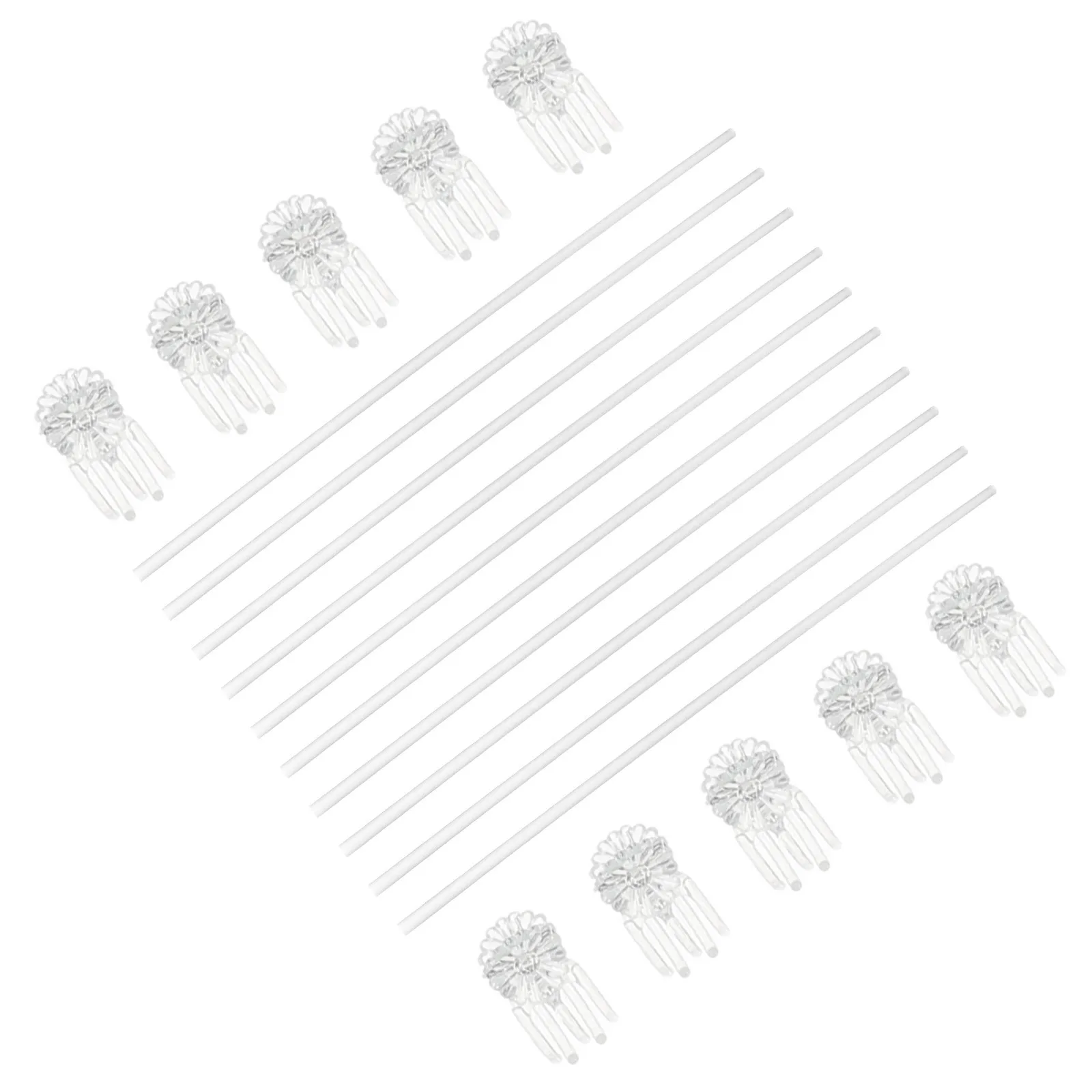 

1Set Clear Acrylic Plant Stake Support Frames Climbing Stake Stem Support Poles with Orchid Clips for Garden Plants