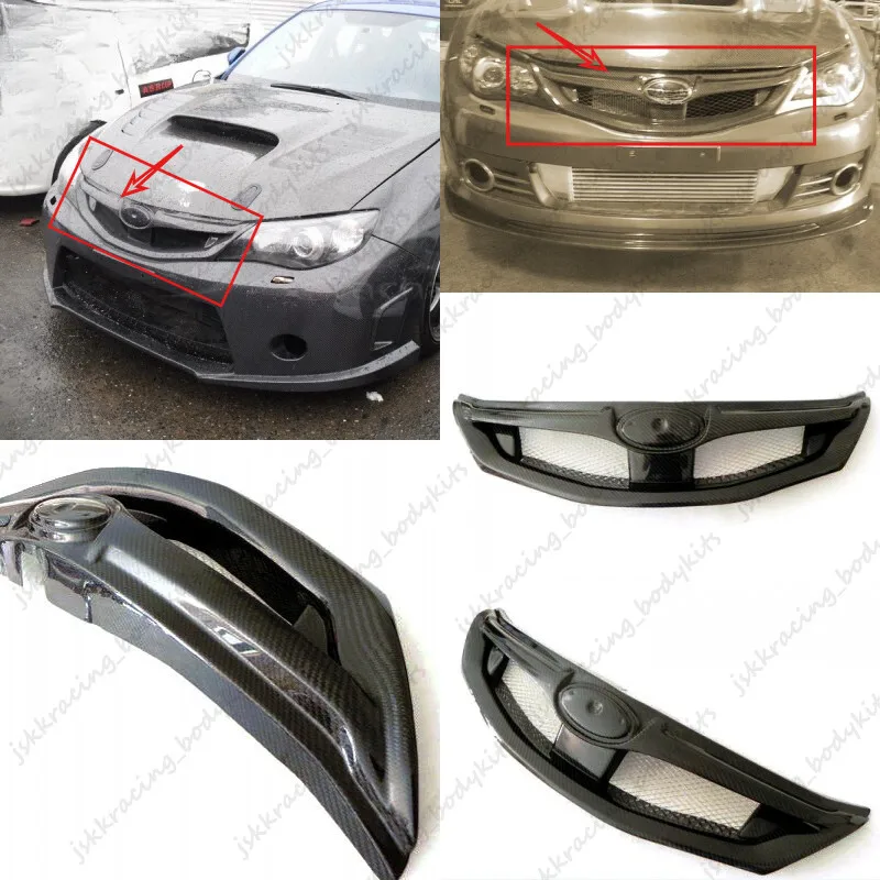 

For Subaru Impreza GRB OE Front Bumper Grill Mesh Cover Carbon Fiber Grilles car BodyKits