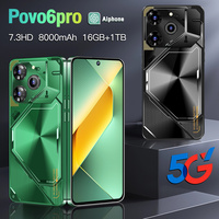 2025 Pova 6 Pro Original 4G 5G Cellphones Dual SIM Card Smartphone 7.3HD 108MP Smart Mobile Phone 8000mAh Android 14 Cell Phone
