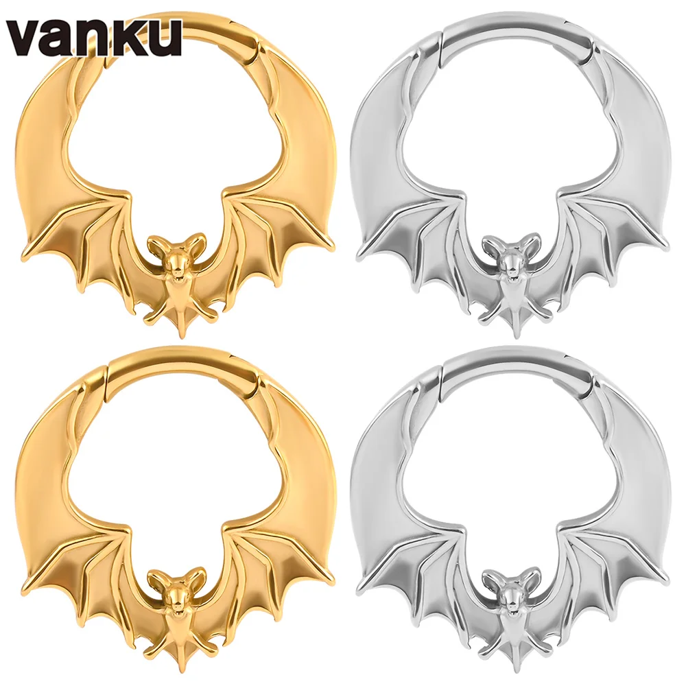 Vanku 10pc 316L steel Cool Heavy Ear Weight Animal Ear Hoop earring Weights Piercing Ear Taper Piercing Body Jewelry