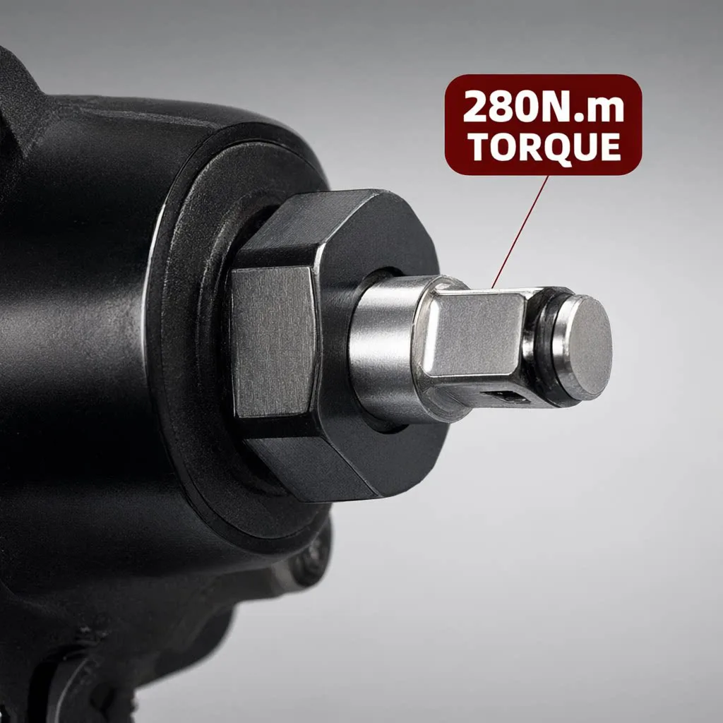 Pneumatic 3/8 Drive For impact Wrench Air Tool for Automotive and Small Machinery Maintenance 280 Newton Meter Torque