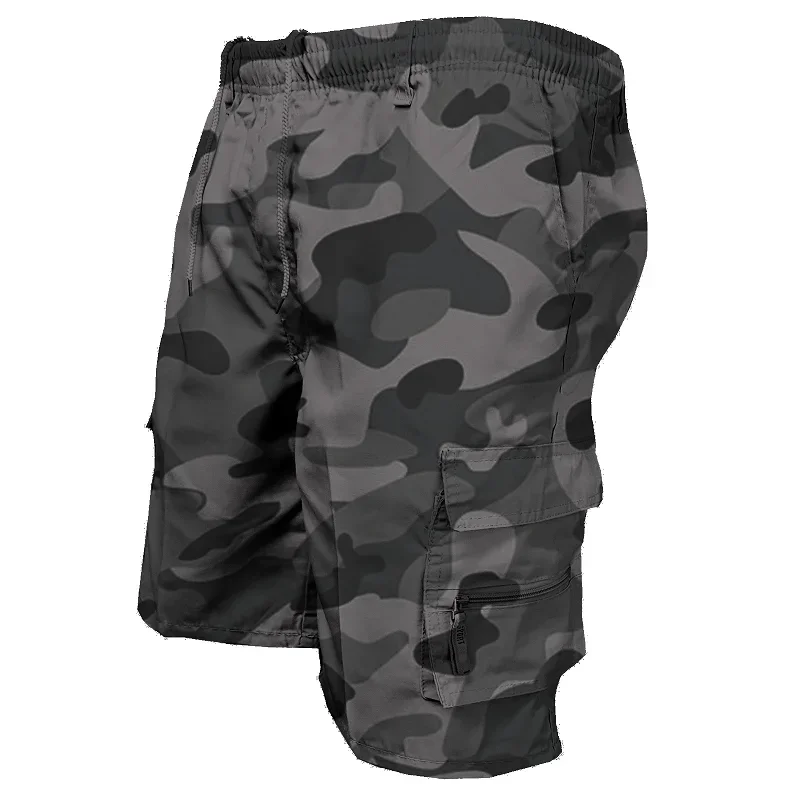 2023 New Men's Cargo Solid Shorts Mens Tactical Pants Casual Big Pocket Sports Slacks Cargo for Male