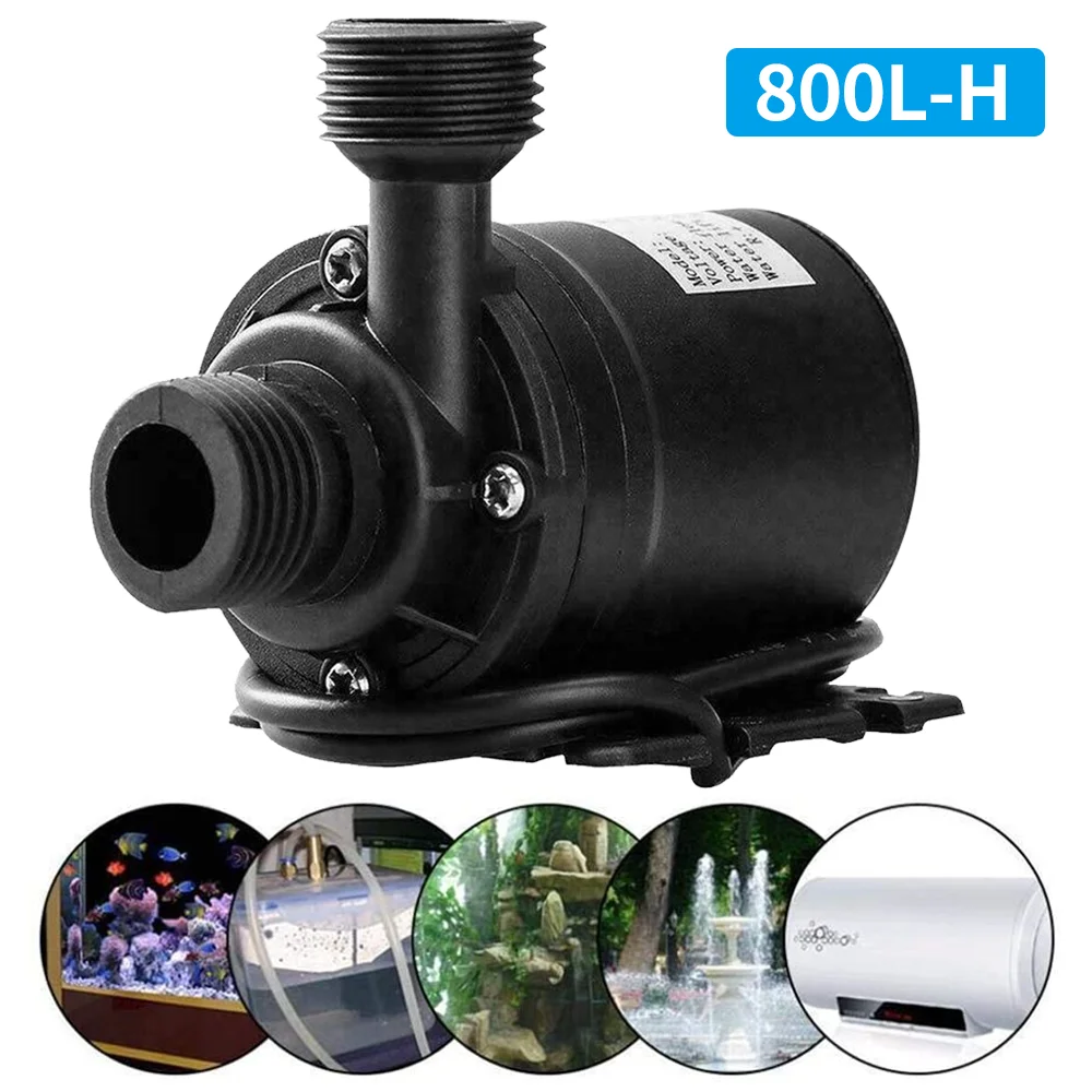Mini Pompa Acqua 800L/H 5M DC 12V Casa Portatile Motore Brushless Pompa Ad Acqua Sommergibile per Fontane del Sistema di Raffreddamento del Serbatoio di Pesce