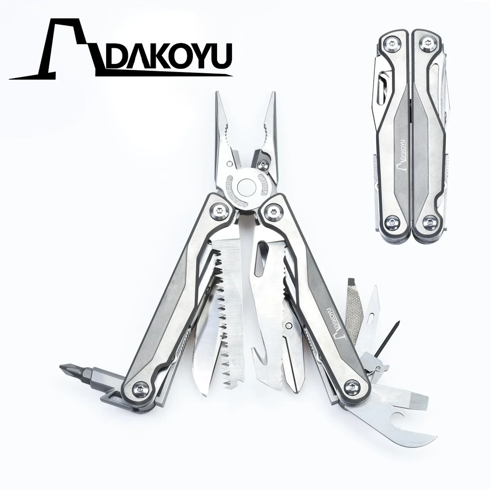 DOKOYU-Pince à outils multifonctionnelle pour l'extérieur, poignée en alliage de titane DK1, outils EDC avec vis à lunettes