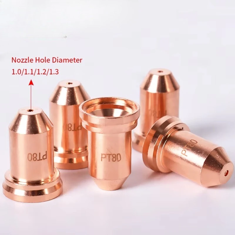 

5 Sets/Lot PT80 Plasma Nozzle Electrode Cutting Torch Shield PT 80 PTM80 Plasma Consumables Parts Kit