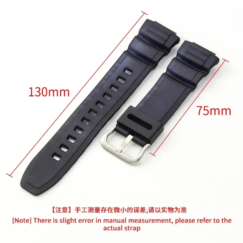 Elegant Black Silicone Watch Strap for Casio MCW 100H 110H W-S220 Delicate Selected Great Silicone Skin-friendly Watchband 16mm
