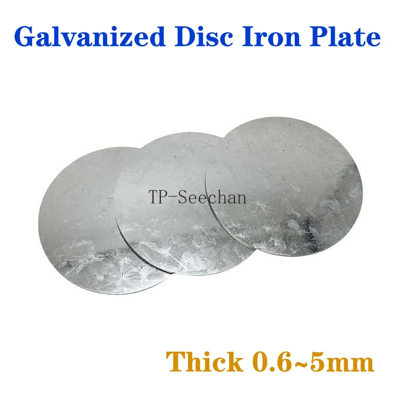 Galvanized Disc Plate Iron Sheet Galvanized Circular Steel Gasket Round Washer CNC Metal Thick 0.6~5mm