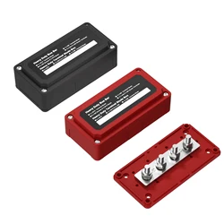 Iztoss 300A Bus Bar Heavy-Duty Module Design Power Distribution Block 12V 24V 48V DC Busbar Box with 4X M8(5/16