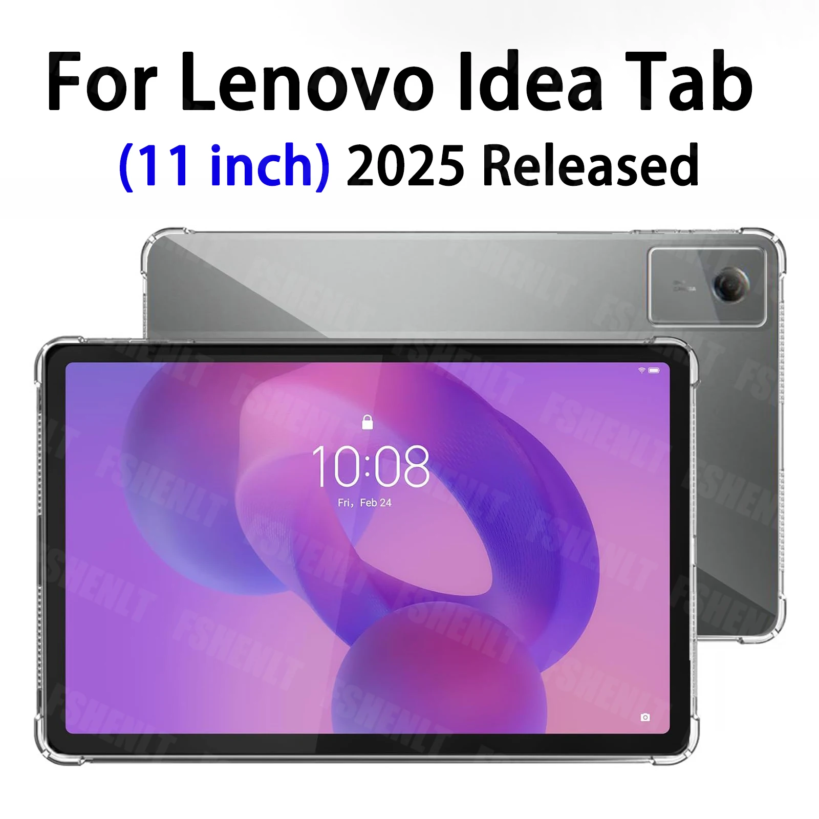 

Case for Lenovo Idea Tab (11 inch) 2025 Flexible TPU Silicone Cover Bumper Reinforced Corners Transparent Protection Back Shell