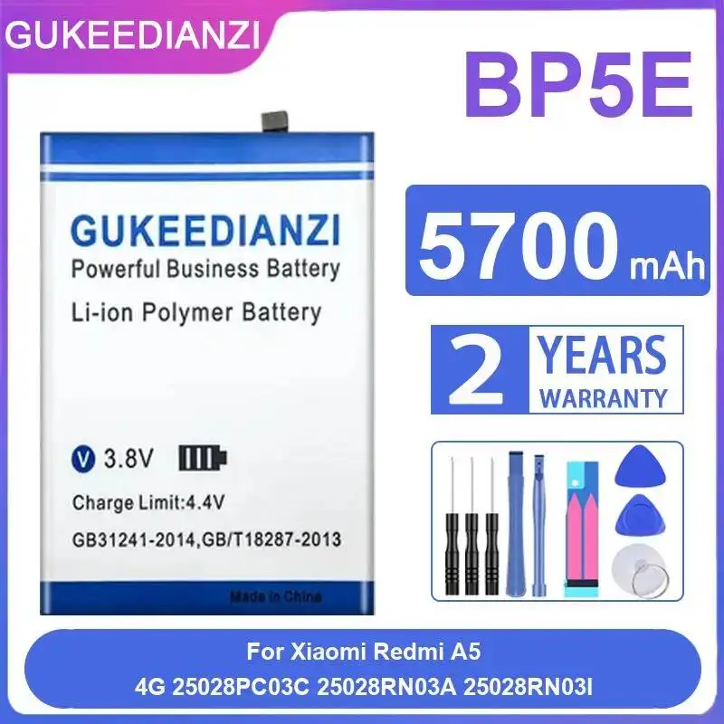 

Аккумулятор для мобильного телефона 5700 мАч BP5E, высокоэффективный, для Xiaomi Redmi A5 4G 25028PC03C 25028RN03A 25028RN03I