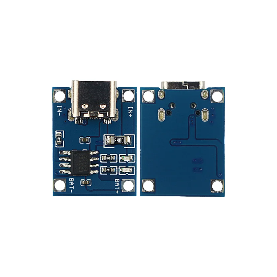 5PCS TP4056 1A Lithium Battery Charger Module, Micro USB/Type-C, Overcurrent Protection for 18650 Li-ion Battery DIY Projects