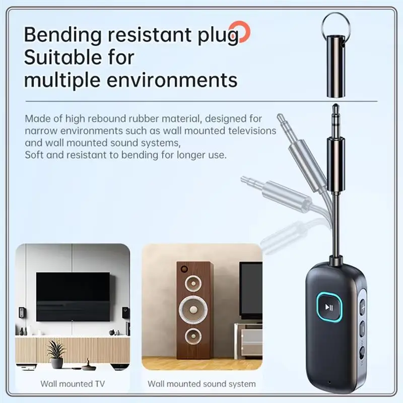 موثوق-2 في 1 جهاز استقبال إرسال صوت بلوتوث 3.5 ملم AUX متعدد النقاط Hifi ستيريو Aptx-متوافق/HD/LL محول لاسلكي، 2 I