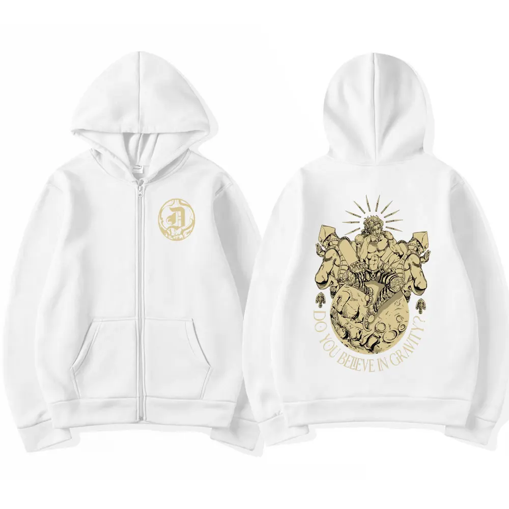 أنيمي جوجو غريب مغامرة سستة هوديس ديو براندو مانغا زمم قمصان سويت شيرت بقلنسوة الرجال النساء موضة بلوفرات غير رسمية معاطف #3