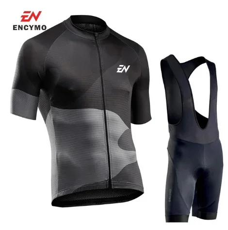 2022 ENCYMO NEW Men Cycling Jersey Summer Short Sleeve Set Maillot bib shorts Bicycle Clothes Sportwear Shirt Clothing