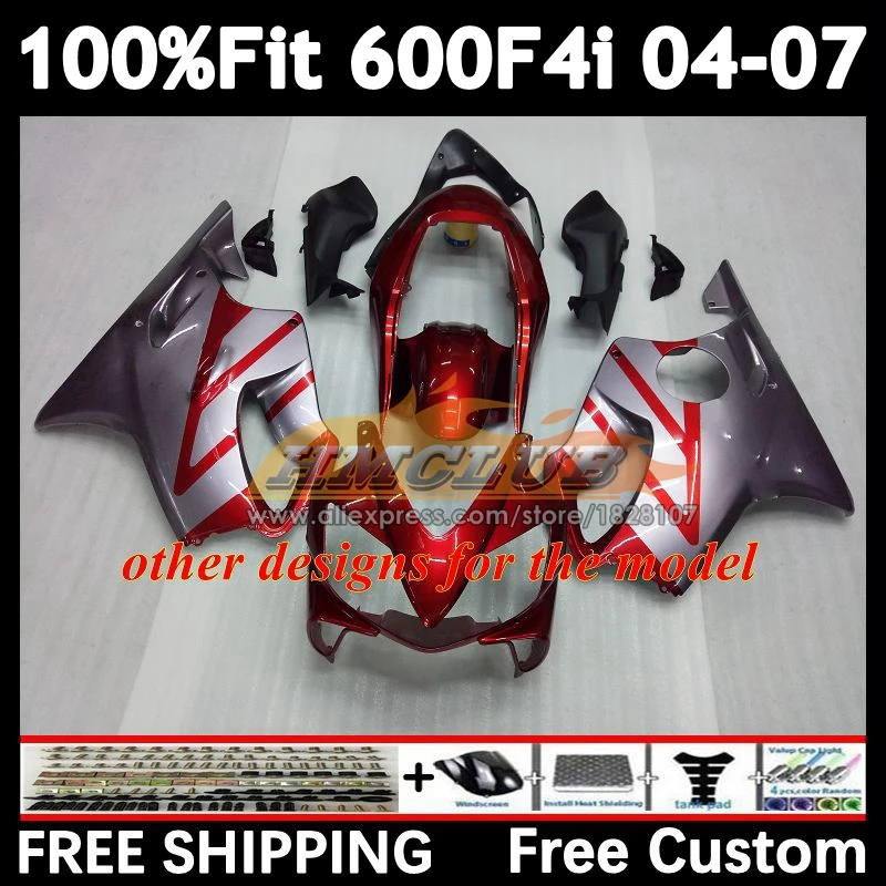 Injection Body For HONDA CBR600 FS yellow stock CBR 600F4i 600 F4i 04 05 06 07 53No.22 CBR600F4i 2004 2005 2006 2007 OEM Fairing