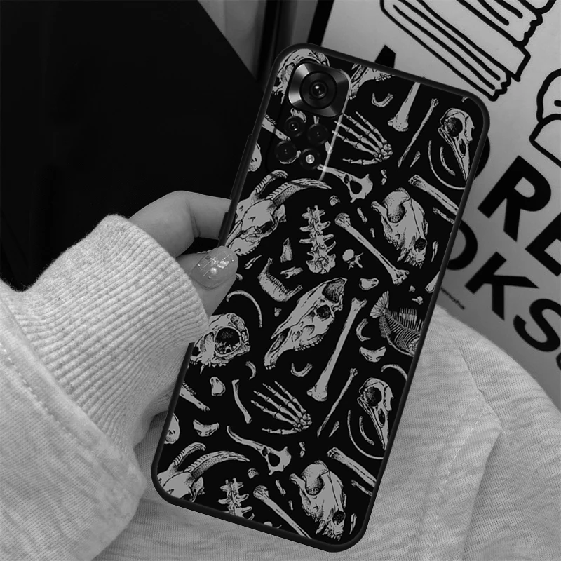 Bones Skeleton Case For Xiaomi Redmi Note 12 Pro 11 Pro 8 9 10 Pro Note 12S 10S 11S 10A 9C 10C 12C Cover