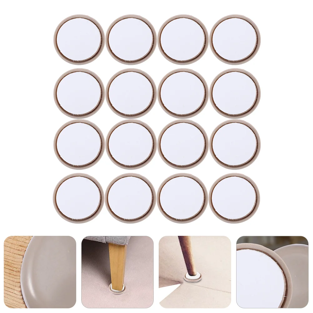 24 Pcs Floor Mat Furniture Glide Stick-on for Chair Desk Coasters Self-adhesive Slider Pad Protector Cup Protective Case