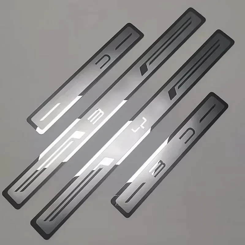 For BYD Atto 3 EV Car Door Sill Stainless Metal Protection for BYD Atto 3 Yuan Plus Song Plus Han Tang Qing Dmi Seal Dolphin