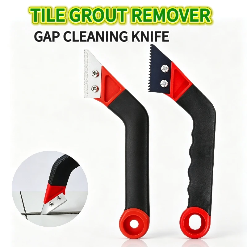 Tile Grout Remover Gap Cleaning Knife Wall Floor Joint Rake Scraper with Replaceable Blade For Ceramic Tile Seam Removal&Cutting