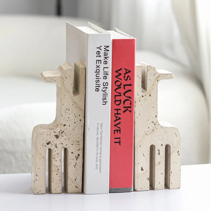 Wabi Sansan Wind B & B Study Bookshelf Tabletop Ornament Creative Fun Animal Elk Book File Book Standing Book by Ornament