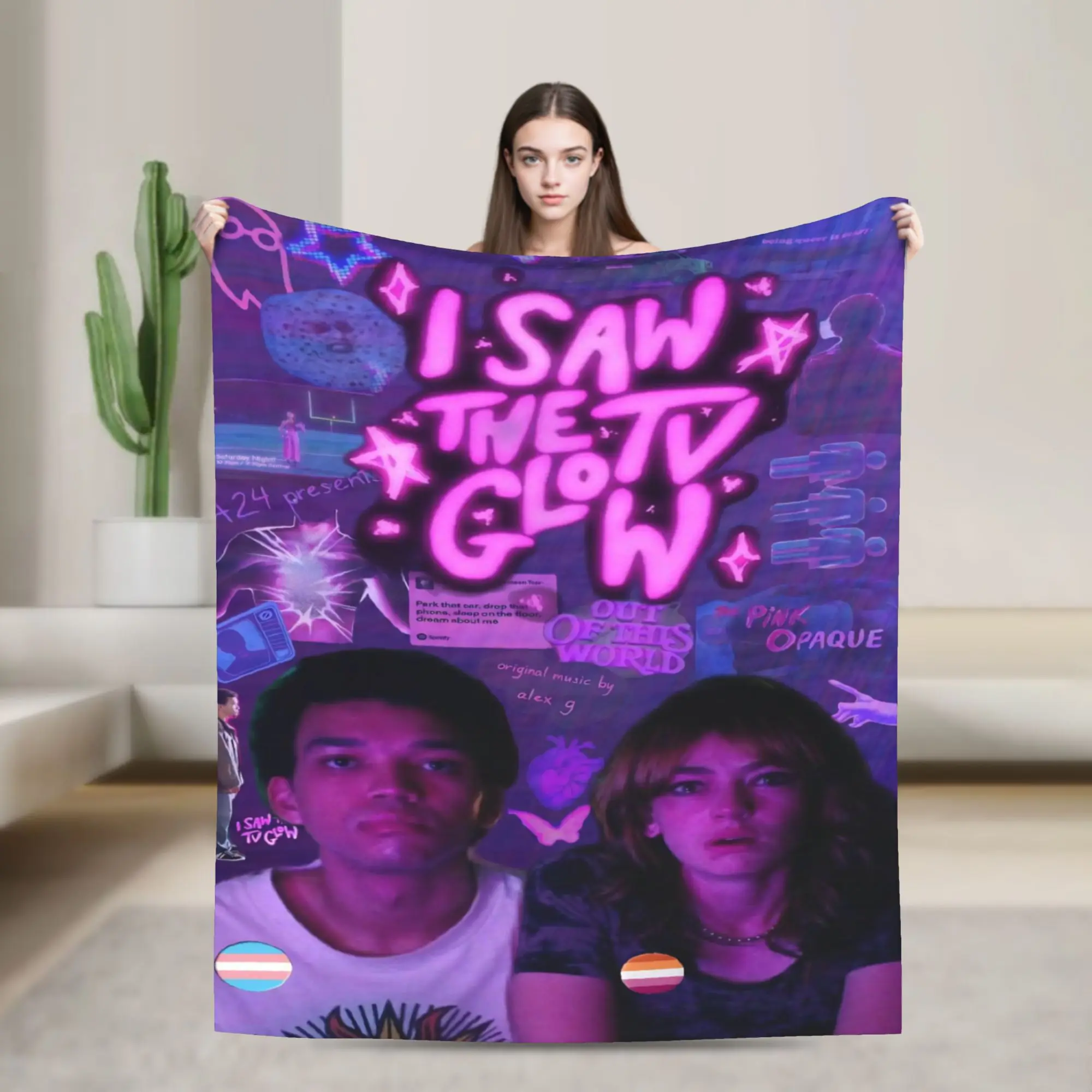 I Saw The TV Glow  Merch Blankets Super Soft Fleece  Throw Blanket Comfortable Plush Thin Quilt