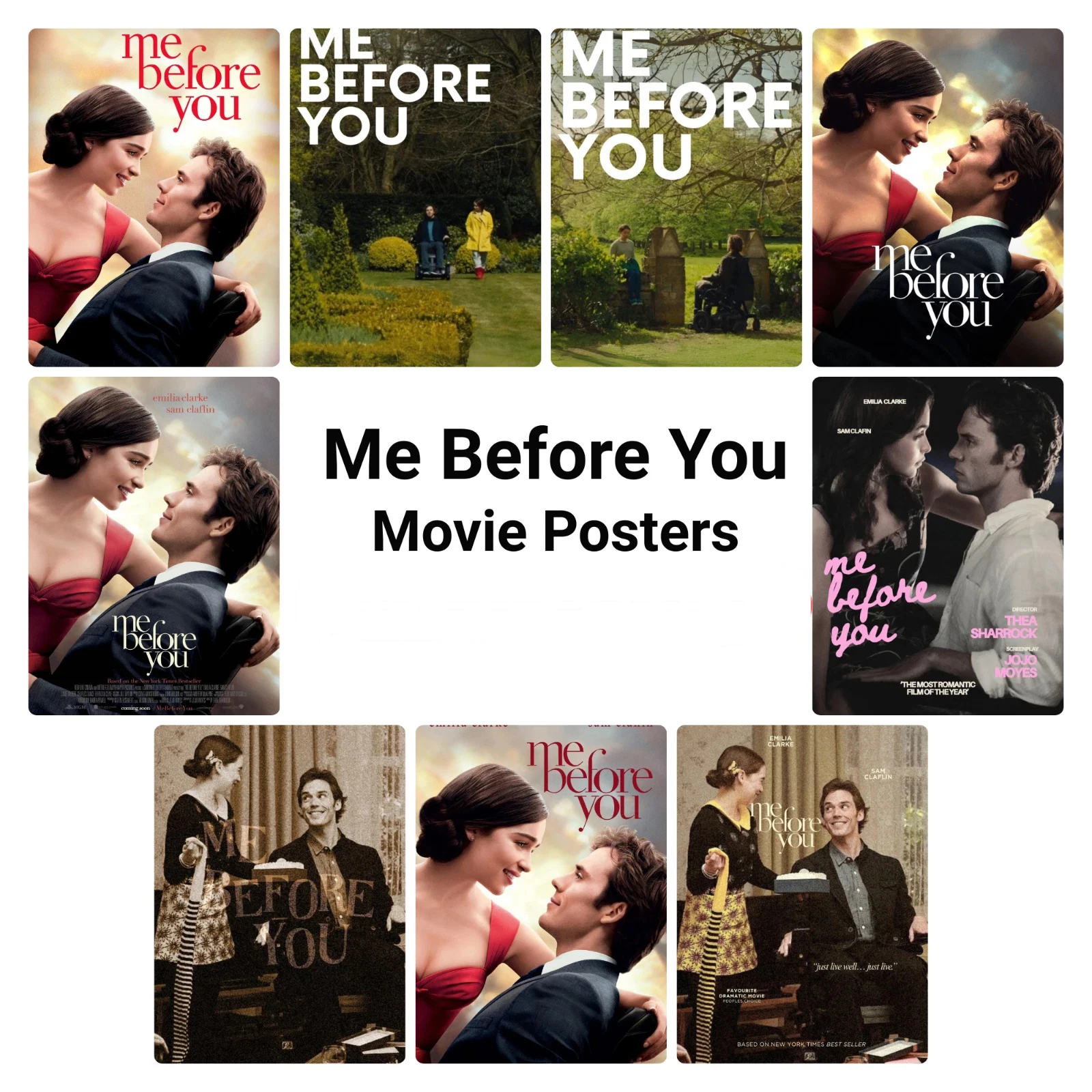 

Me Before You (2016) Movie,Art Picture Print Silk Poster Home Wall Decor