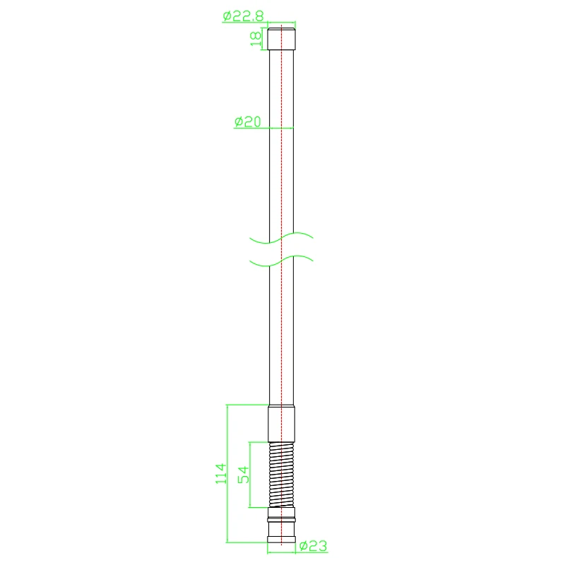 300-500 MHz Antenne mit Federstoßdämpfung, OMNI-Glasfaserantenne, N-Stecker, 100-300 MHz, 20-500 MHz Hochleistungs-Modulantenne – Detail 2
