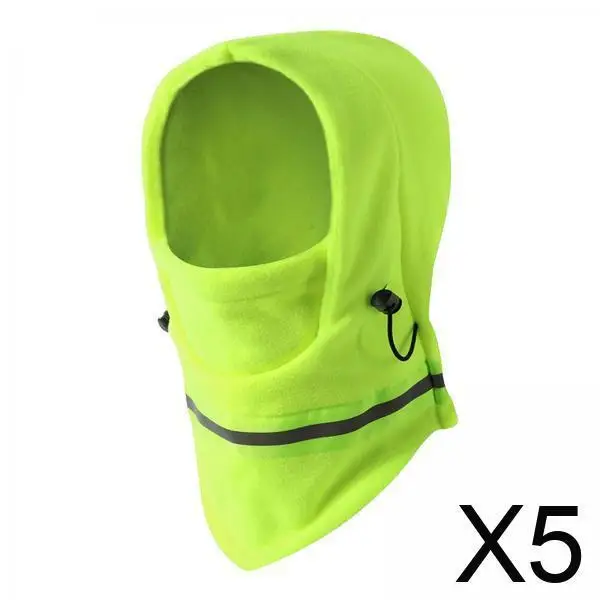 

5xWarm Face Hat Cover Warmer Winter Balaclava Ski Hat for Hiking Men Skiing Green