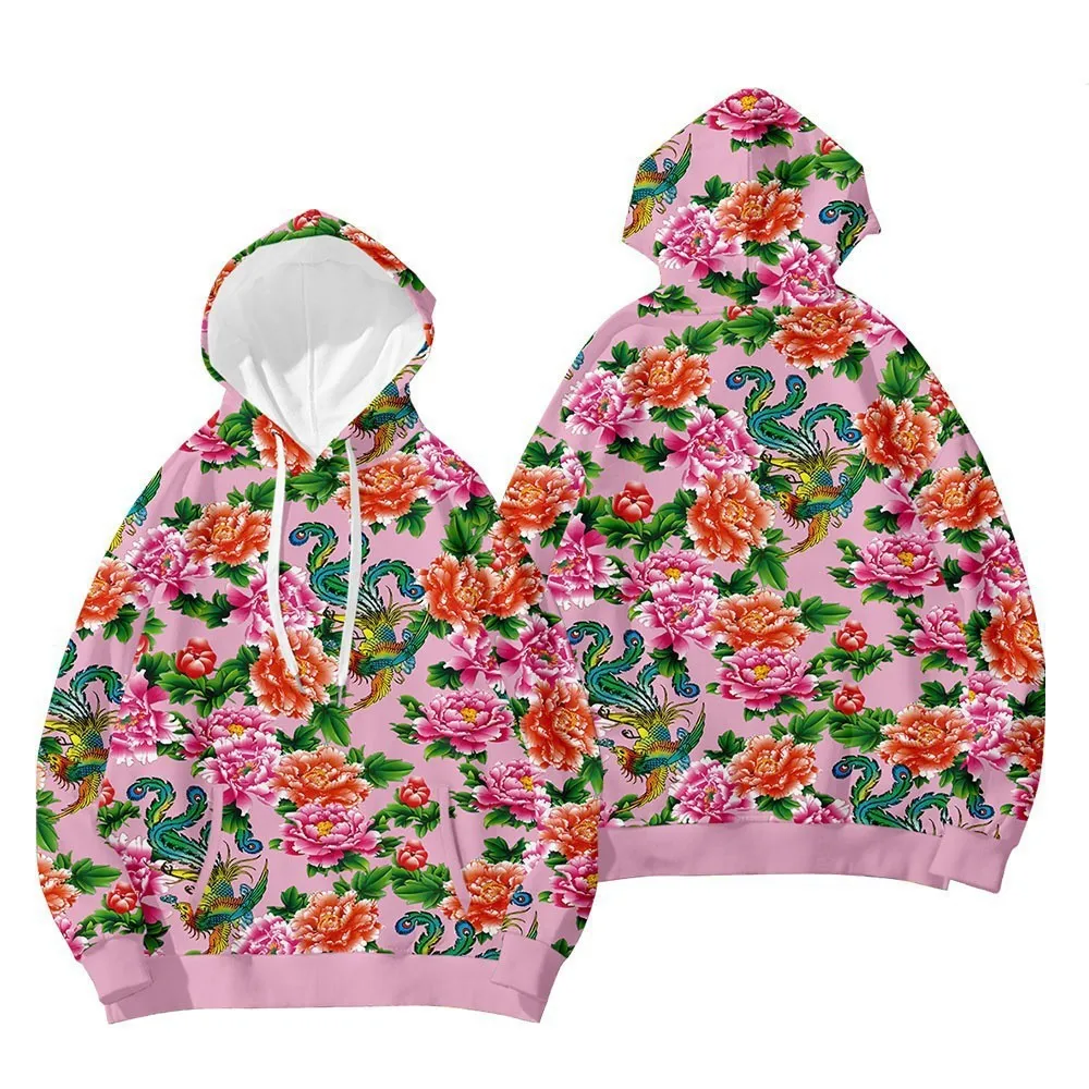 

New 3D Printing Flower Fashion Men Women Tracksuits Crewneck Hoodies Plus Size S-7XL Harajuku Four Seasons Casual