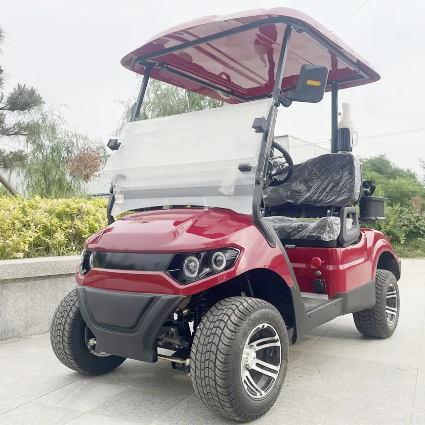 New Golf Cart Electric With Golf Bag Straps And Basket Sand Bucket Electric Self-Propelled Car Factory Direct Golf Cart Electric