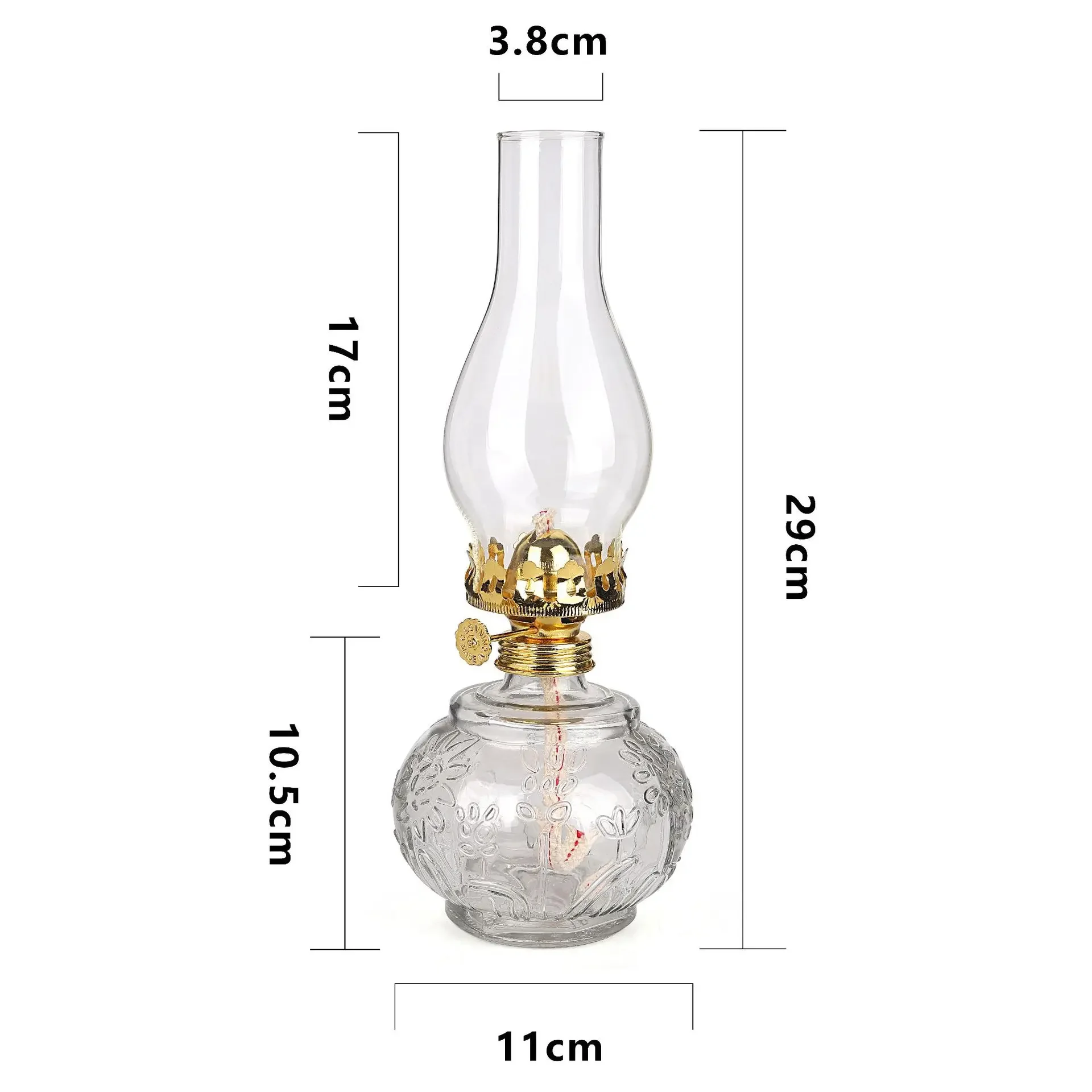 Large Capacity Glass Oil Lamp For Indoor Outdoor Use W/ Wick Vintage  Scented Lamp Oil Modern Home Decor For Living Room