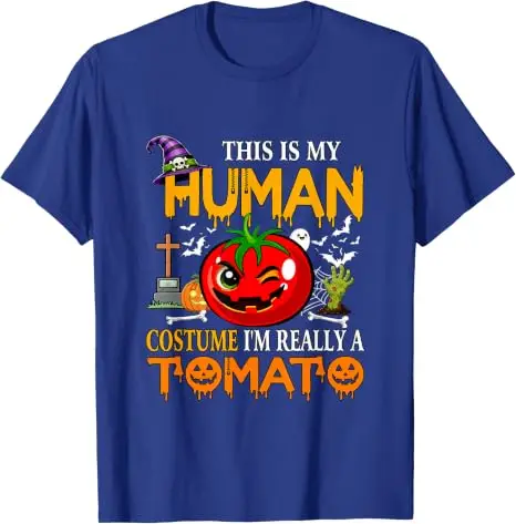 Lustiges Scherz-Kostüm „Ich bin wirklich eine Tomate“ Halloween-Lebensmittel-T-Shirt Y2k Witz Sarkastisches Persönlichkeits-Sprüch-T-Shirt Weiches Baumwoll-Outfit – Detail 14