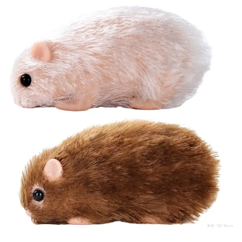 Life Like Hamster Figurine Model Kids Room Decors Raise A Pet Reborns Animal Toy