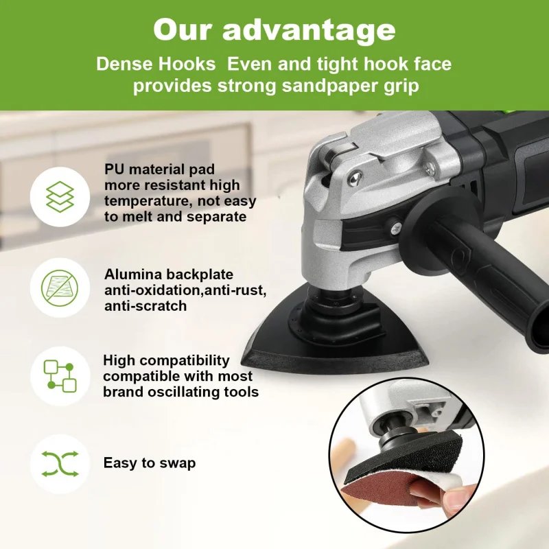 منشار صنفرة متأرجح متعدد المهام، قطعة واحدة 3-1/8 في السطح، #2