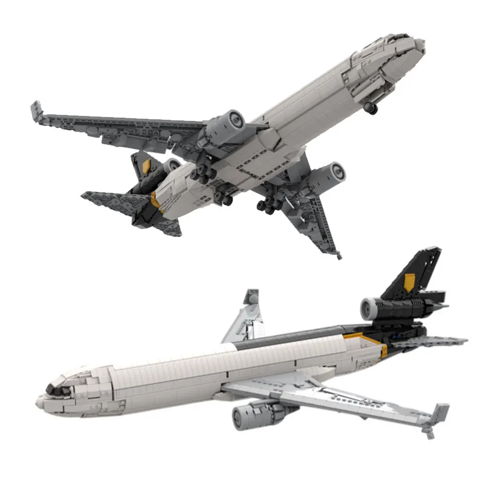 MOC Boeing 747 Passenger Aircraft Lufthansa Antonov An-225 Plane Model Building Blocks Assemble Bricks Toy Gift For Audlt Teens view 3