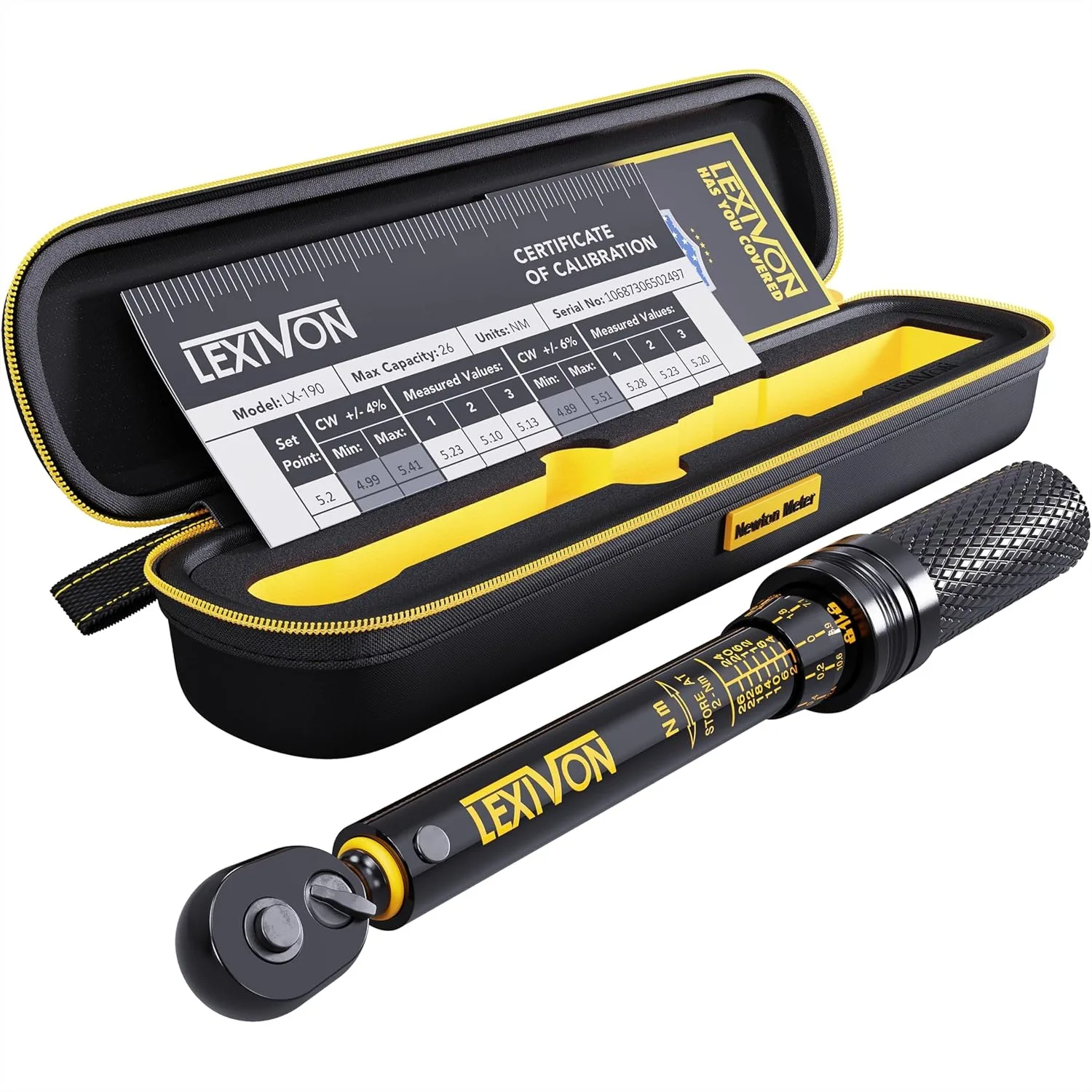 

Bike Torque Wrench 1/4-Inch Drive, 2-26 Nm, Dual-Direction Click Type for Road & Mountain Bicycles