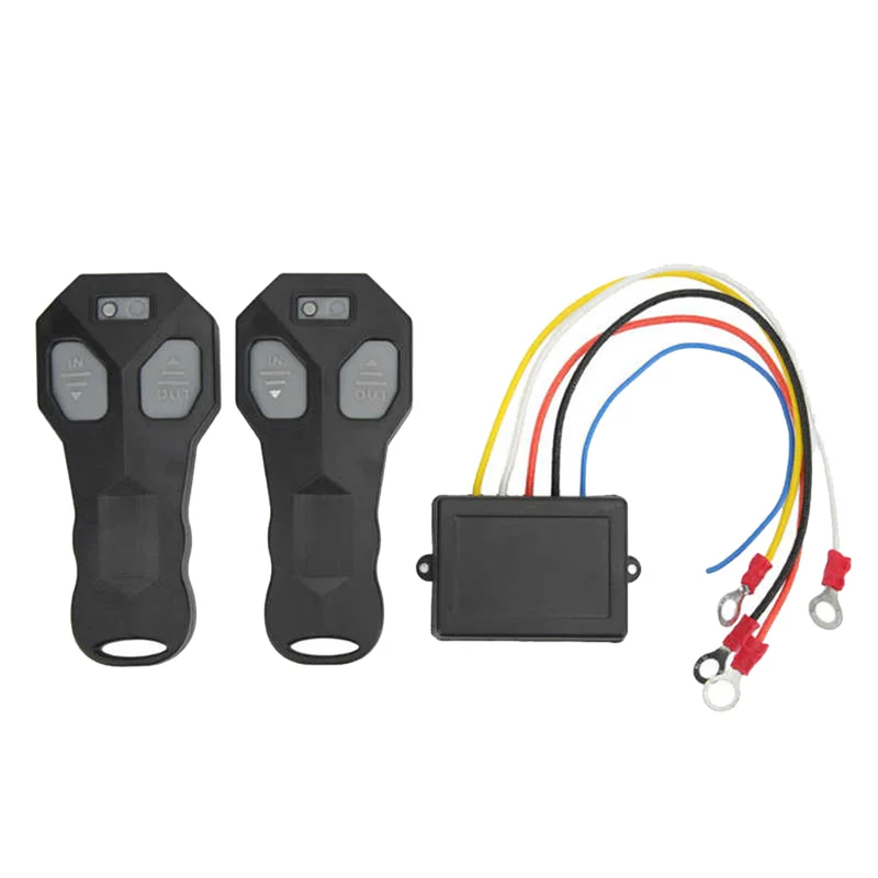 Wireless Winch Remote Control Kit Sealing Rubber Button Winch Controller for Car ATV Truck Vehicles