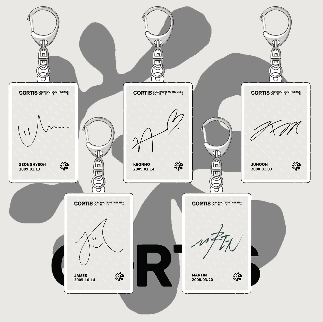 

Kpop CORTIS Signed Version Keychain Acrylic Figure Stand Model Custom Pattern Halloween Christmas Children's Gif