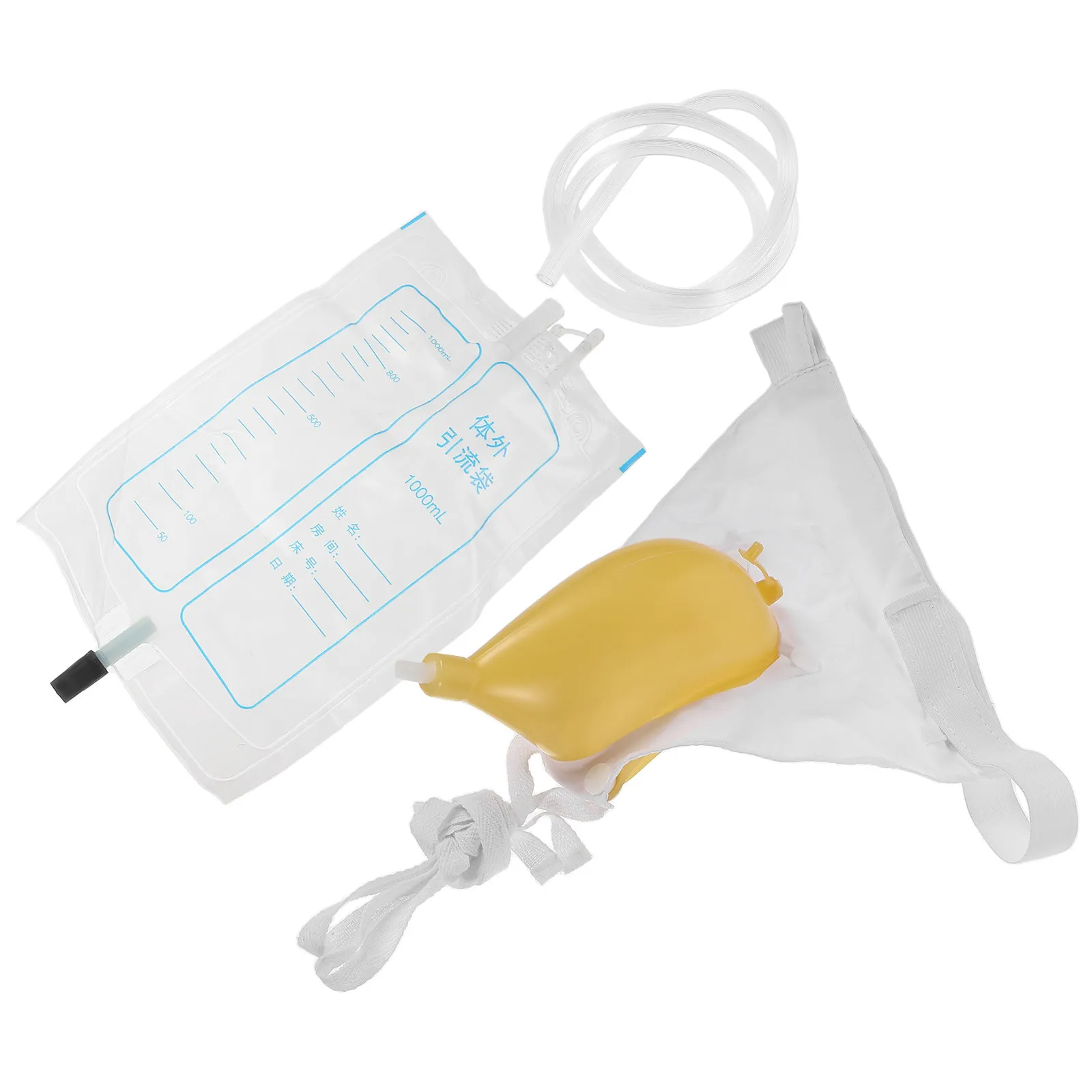 1Set Men Urinal Bag Breathable Soft Reusable Leakproof Postoperation Patient Urine Pouch Male External