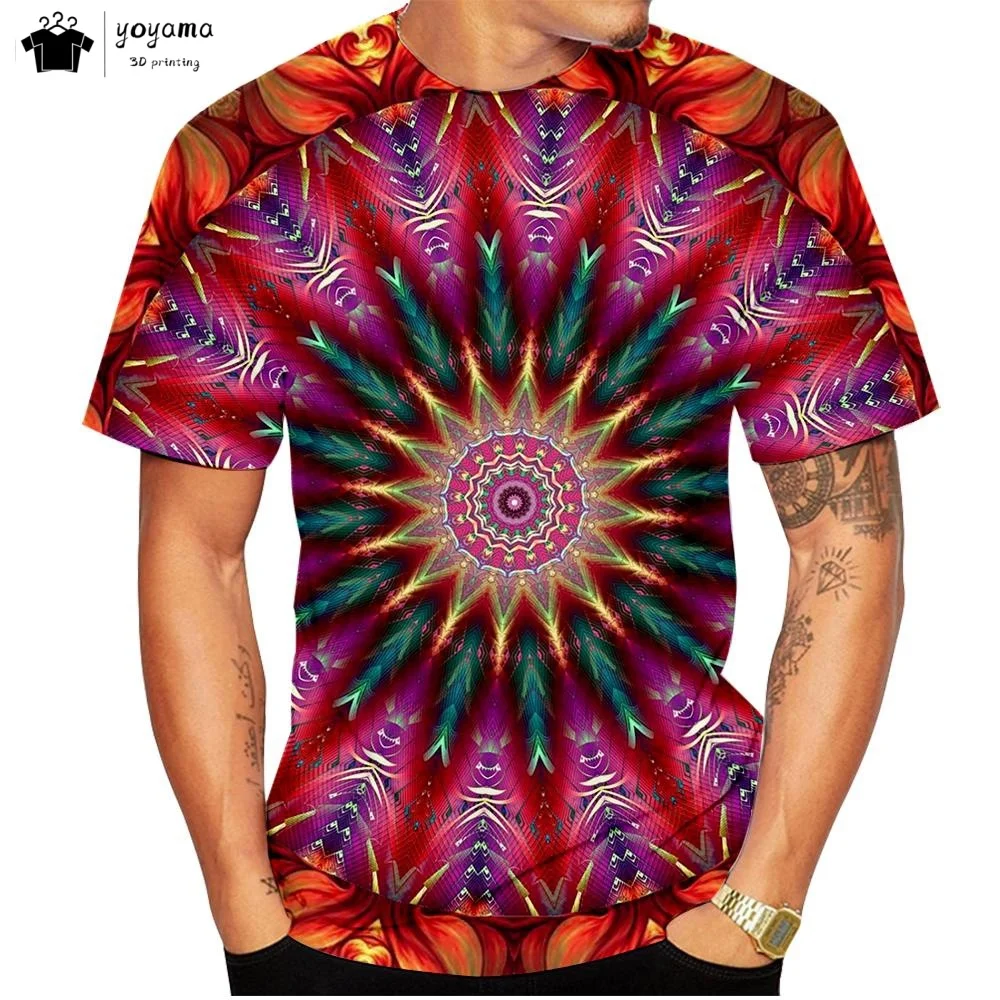 

3D Printing T-Shirt Men's Clothing Summer Fashion Outdoor Men Short Sleeve Trendy Pattern Men's Top Tide Breathable Men Clothing